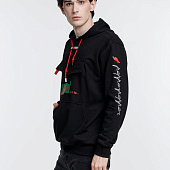 Худи унисекс с карманом на груди Chest Pocket, черное