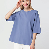 Футболка унисекс оверсайз Street Vibes, синяя (лавандовая)