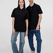 Рубашка поло унисекс Pacific, черная