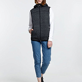 Жилет с капюшоном унисекс Gotland, черный