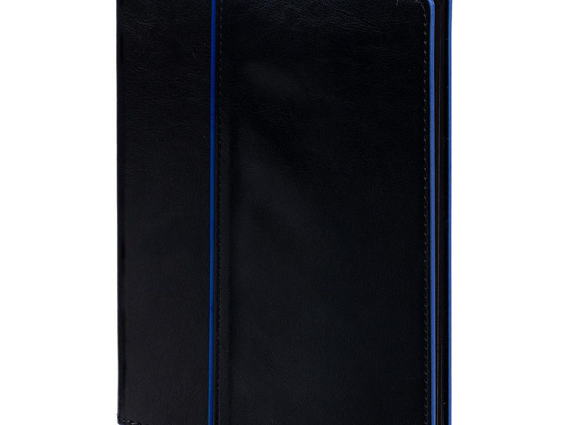 Ежедневник Alanis, недатированный, черный с синим