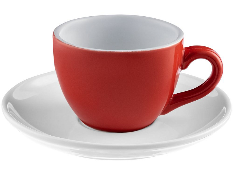 Чайная пара Cozy Morning, красная с белым