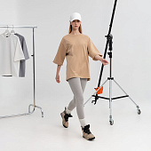 Футболка оверсайз унисекс Kosmos 2.0, бежевая