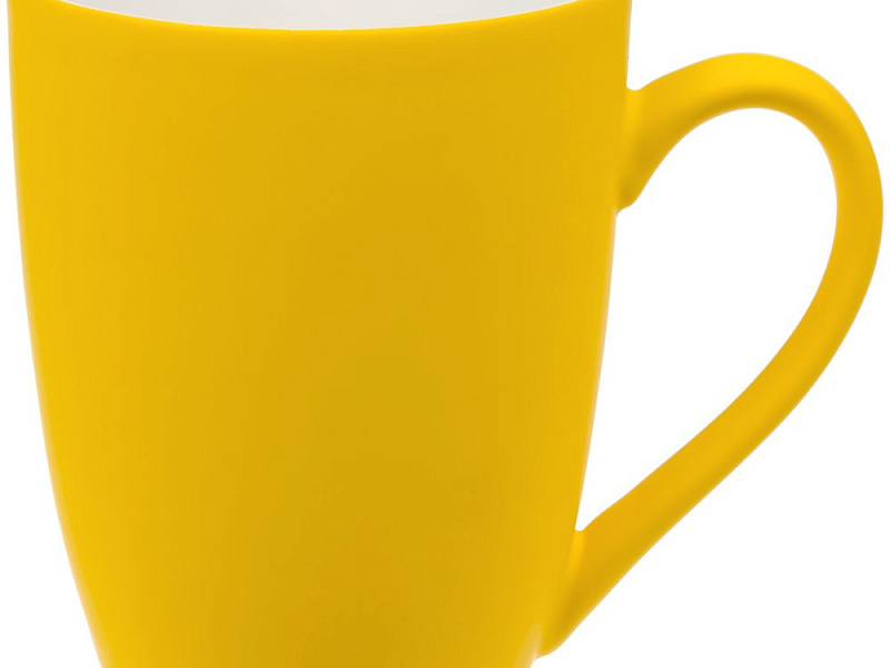 Кружка Good Morning с покрытием софт-тач, желтая