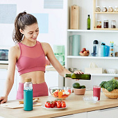 Бутылка для воды Dakar, прозрачная с зеленым