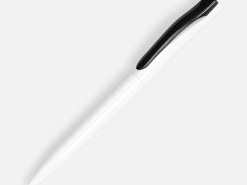 Ручка шариковая Pin, белая с черным