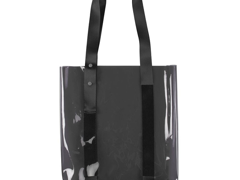 Шопер Clear Fest, прозрачный серый с серыми ручками