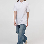 Рубашка поло унисекс Pacific, белая