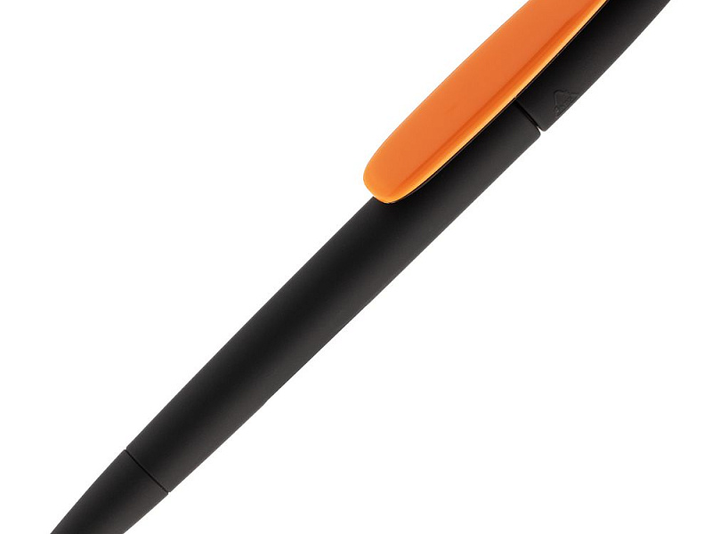 Ручка шариковая Prodir DS5 TRR-P Soft Touch, черная с оранжевым
