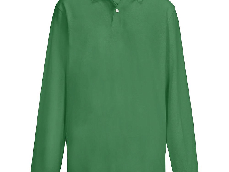 Рубашка поло унисекс с длинным рукавом Pacific LSL, ярко-зеленая