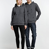 Толстовка на молнии с капюшоном Siverga 2.0, темно-серая (графит)