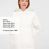 Худи унисекс оверсайз Easy Street, молочно-белое