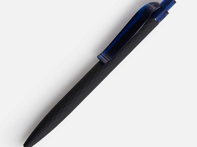 Ручка шариковая Prodir QS01 PRT-T Soft Touch, черная с синим