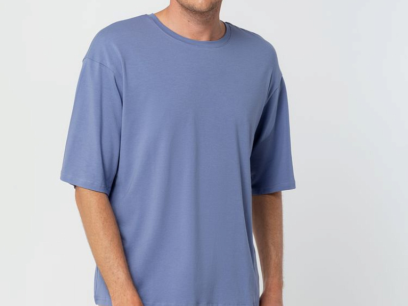 Футболка унисекс оверсайз Street Vibes, синяя (лавандовая)