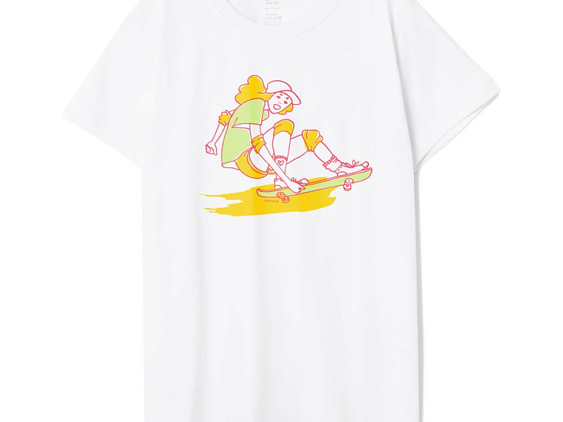 Футболка детская Skateboard, белая