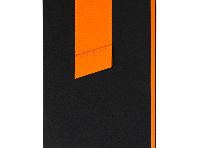 Ежедневник Bookmark, недатированный, черный с оранжевым