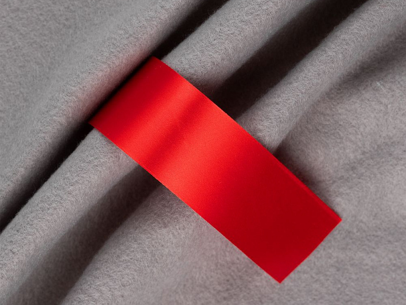 Лента сатиновая Satin 35 М, красная, 100 см