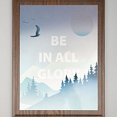 Плакетка Plaque XL, венге с серебристой пластиной