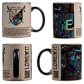 Кружка «Хамелеон», глянцевая, черная