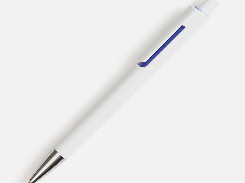 Ручка шариковая Dominanta, белая с темно-синим