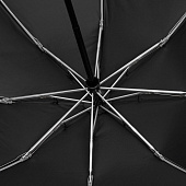 Зонт наоборот складной Futurum со светоотражающим кантом, черный