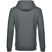 Толстовка с капюшоном унисекс King, темно-серый меланж