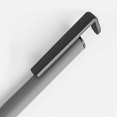 Ручка шариковая Standic с подставкой для телефона, серая