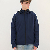 Куртка софтшелл с капюшоном мужская Race Men, ярко-синяя (royal)