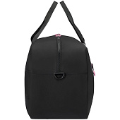 Сумка дорожная Compact Neon, черная с розовым