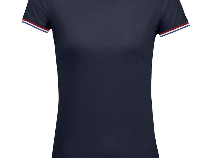 Футболка женская Rainbow Women, темно-синяя с ярко-синим