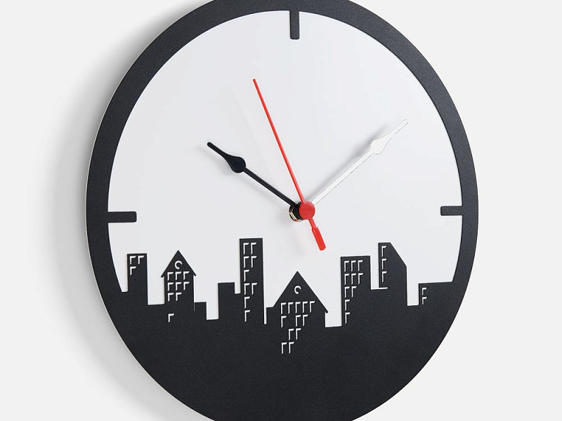 Часы «Города», черные