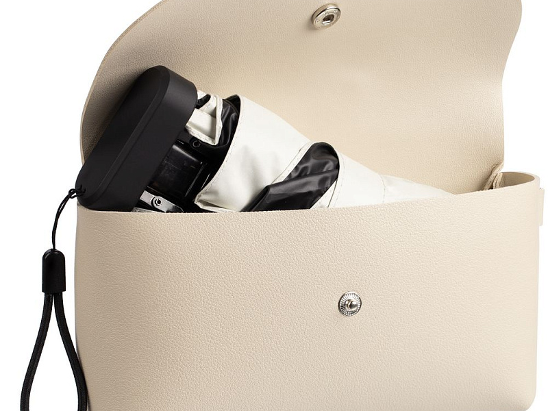 Зонт складной Sunway в сумочке, бежевый