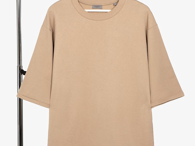 Футболка оверсайз унисекс Kosmos 2.0, бежевая