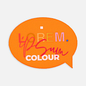 Наклейка тканевая Lunga Bubble, M, оранжевый неон