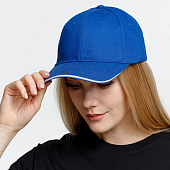 Бейсболка Buffalo, ярко-синяя с белым