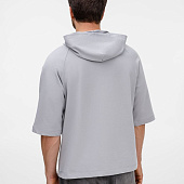 Футболка оверсайз унисекс с капюшоном Neofit, светло-серая