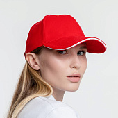 Бейсболка Generic, красная с белым кантом