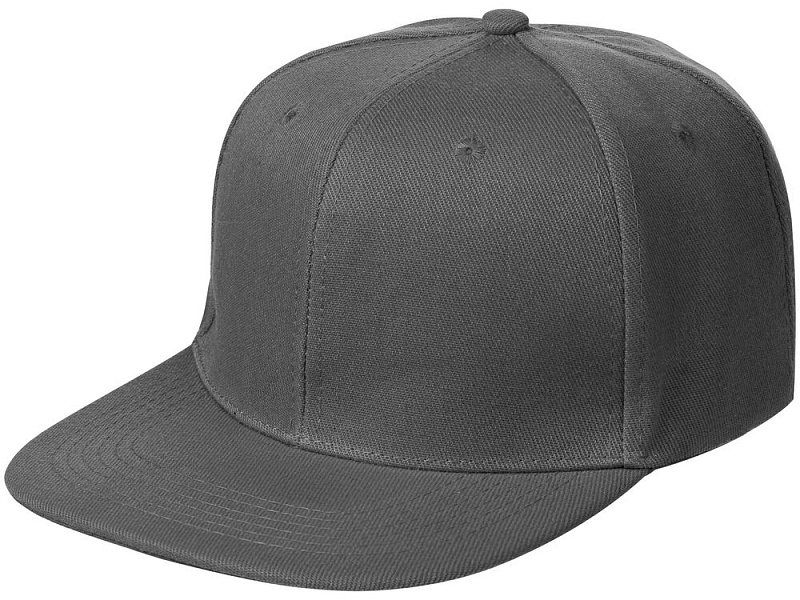 Бейсболка Snapback с прямым козырьком, серая