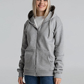 Толстовка на молнии с капюшоном Siverga Heavy 2.0, серый меланж