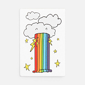 Наклейка тканевая Lunga, L, белая