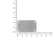 Шильдик металлический Furo, серебристый