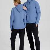 Куртка с капюшоном унисекс Begi, синяя