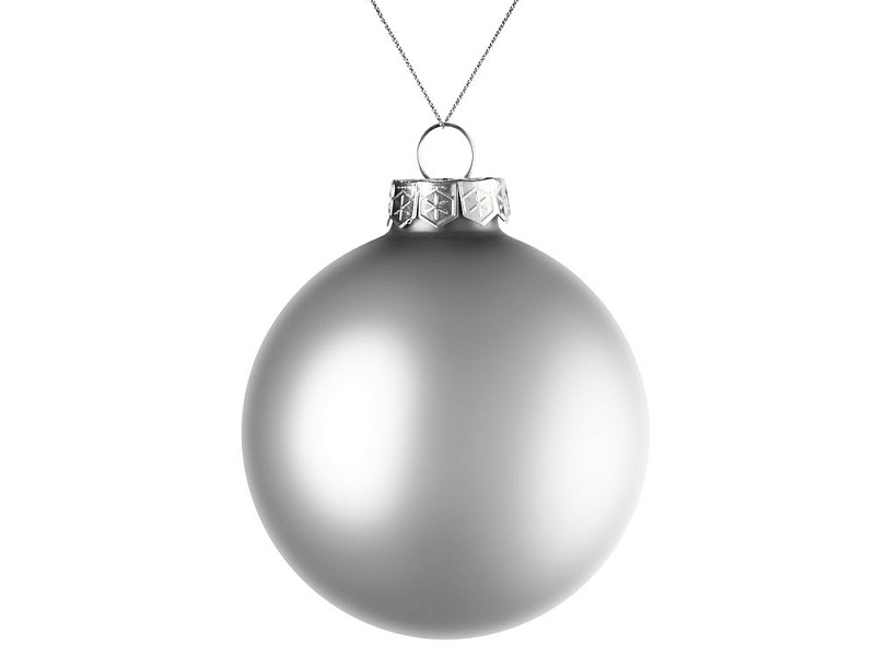 Елочный шар Finery Matt, 8 см, матовый серебристый