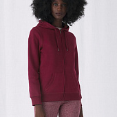 Толстовка на молнии с капюшоном женская Queen, белая