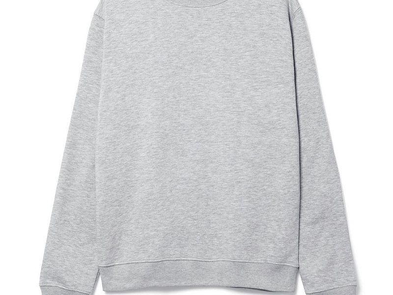 Свитшот унисекс Delta, серый меланж