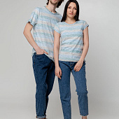 Футболка женская Rayet Lady двусторонняя, голубая с зеленым