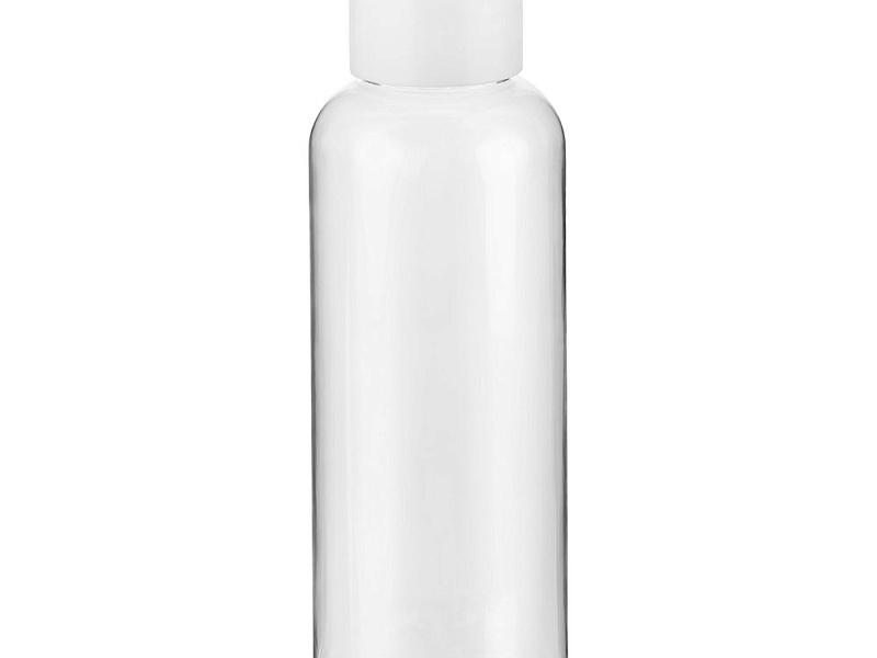 Бутылка для воды Plaske, прозрачная с белой крышкой