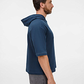 Футболка оверсайз унисекс с капюшоном Neofit, темно-синяя