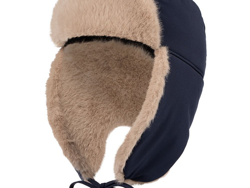 Шапка-ушанка Wasa, темно-синяя