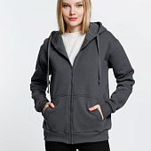 Толстовка на молнии с капюшоном Siverga Heavy 2.0, темно-серая (графит)